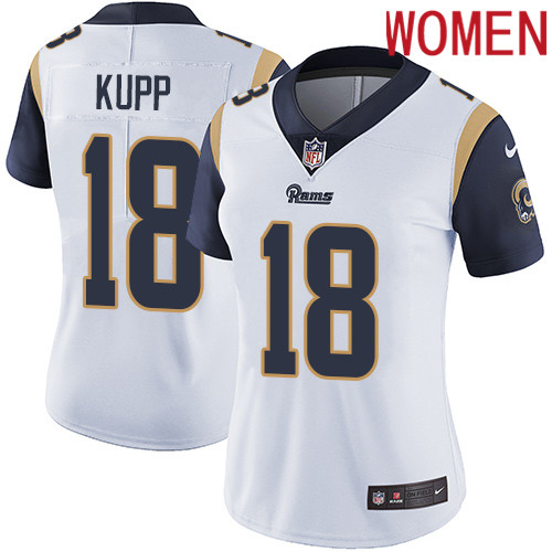 2019 Women Los Angeles Rams #18 Kupp white Nike Vapor Untouchable Limited NFL Jersey
